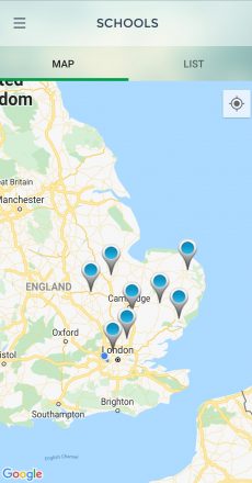 Motorcycle Theory Test - Schools Map