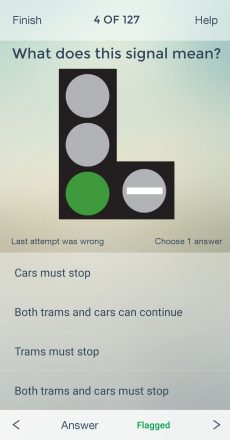 Motorcycle Theory Test - Practice Question